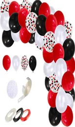 109pcslot Circus Balloons Balloons Arch Kit Garland Kit preto Balões brancos Balões de confete de Balloons Party Decoration Y09292140287