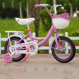 Bicicletta 12 14 14 pollici per bambini in bici per bambini in bicicletta con bici da bambino viola rosa con ruota rosa con griglia posteriore