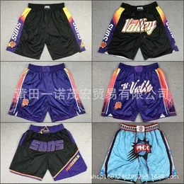 Sun Team Vollgestickter Reißverschluss -Taschenhosen Shorts