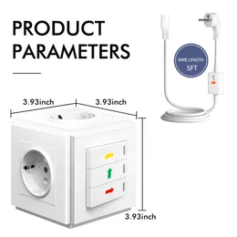 Multi-position socket outlet with on/off switch and leak protection