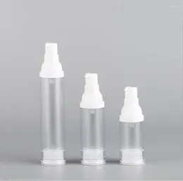 Bottiglie di stoccaggio 50 ml di bottiglia senza aria senza aria pomponnea spruzzatore di spruzzatore di coperchio/siero/lozione/emulsione/fondazione/imballaggio cosmetico UV essence