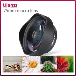 렌즈 ulanzi 75mm 10x 슈퍼 매크로 렌즈 전화 카메라 렌즈 17mm 스레드 HD 전화 렌즈 iPhone piexl huawei one plus Xiaomi