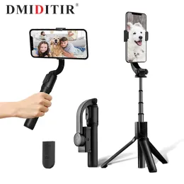 Sticks akıllı telefon stabilizatör katlanabilir cep jiroskop ekseni gimbal 12 Pro max android antishake el Selfie Stick için Samsung H5