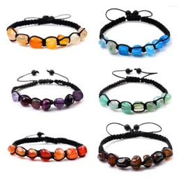 Bracelets de charme 10pcs forma irregular AGATE PERIFICAÇÕES INTERNACIMENTOS REIKI BALANÇO CURAÇÃO Jóias de ioga de alongamento