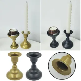 Dualuse Candlestick Candle Holder Iron Geometric Home Decoration Golden Fright Creative Mini Retro Stick Stand 240410