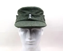 CAPS第二次世界大戦ドイツ将校M43 WHフィールドパンツァーウールキャップハットグリーン