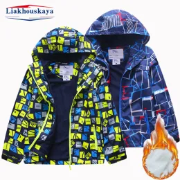 Madrasser barnjacka för pojkbarns bär pojkar vindbrytare höst baby vattentät inner polar fleece jackor kappa utkläder subhine