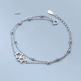 Bracciale Sister Bracciale Sister SAYORMOON S Pure Sier Bracciale Starry Story Storia a doppia strato a strati Scated Star Out Small Style Light Light Hishicraft S5920