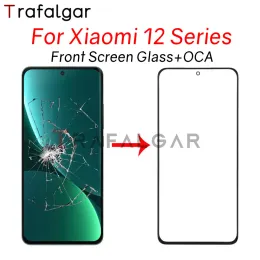 Pannello Schermata anteriore Glass per Xiaomi 12 Pro 12s Ultra 12x 12T 12 Lite Outer Glass Lens+OCa Sostituzione adesiva otticamente chiara