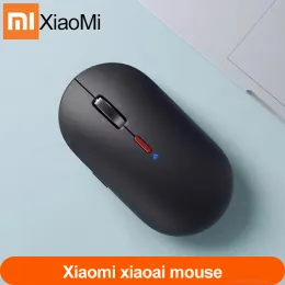 الفئران الأصلية Xiaomi Xiaoai Bluetooth Mouse Computer اللاسلكية الماوس typcc القابلة لإعادة الشحن مريح 2.4 جيجا هرتز الفئران البصرية USB