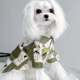 Luxusdesigner Haustierkleidung Hundehemd trendy kleiner Hund Bichon Schumnauzer Teddy Pommerianer großer Hund Riese teurer Katze Sommer