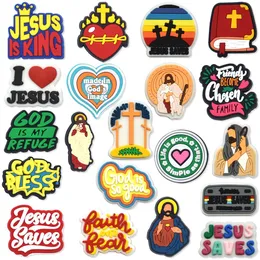 Jesus God Charms Anime Charms Wholesale Childhood Memories Funny Gift Cartoon Charms Shoe Accessories PVC Decoration Buckle Soft Rubber Clog Charms