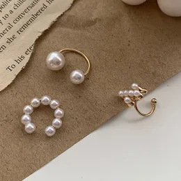 Earrings Korean Zircon Small Ear Cuff Set Ear Rings For Girls Gold Color Eariing Cartilage Clip on Earrings No Pierced Women Punk Jewelry