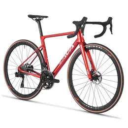 Bicicletas de bicicleta de 24 velocidades Bike 105 DI2 Bicicleta de corrida de carbono completa completa 7,86 kg Integrar guidão com freio hidráulico de cabo interno Y240423