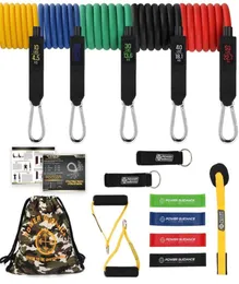 Güç Kılavuzu 16 PCS Direnç Bantları Set Fitness Lateks Tüpler CrossFit Direnç Eğitimi İçin Kauçuk Döngü Bant Ev Salonları Yoga T6812014