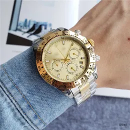 RLX MEN CALENDAR MUNTIFUNCEROGRACH chronograph Six Needles Full Function Sapphire Mens Date Women Wristwatches Watches Quartz Fashion Couple Watch فاخر 2A