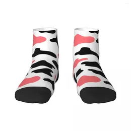 Herrensocken Kuhflecken Crew Unisex süße 3D -gedruckte Textur Tierhautkleid