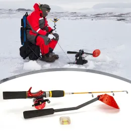 Accessoires Fischereistange Reel Combo Ultra Short Fishing Rods Kit tragbare Eisfischerei Tackle Carbonfaser Outdoor -Reise für Kinder Erwachsene