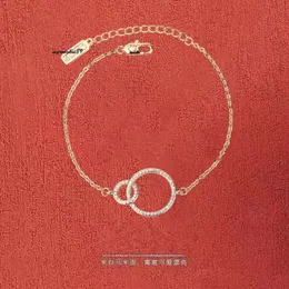 Bracciale Sister Sailormoon Singapore Brand Design di nicchia, leggera fibbia a doppio ciclo Instagram con intarsio diamantato, catena di clavicola femminile