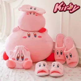 وسائد Kirby Plush Cartoon Plush Plush Pillow Doll Doll Cute Home Slippers Marktring Eye Eye Mask Kirby Figure anime Plush Kawaii Toys