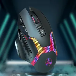 Мыши RGB Беспроводная широкая Bluetooth Gaming Gaming Mouse для ноутбука Gamer 10000DPI Компьютерная мышь для Windows Andriod Ergonycic Slic