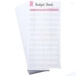 90 PC Spese avvolge fogli di budget regalo per le fatture di fatturazione per A6 Binder Cash Tracker Pianificatore di budget Planner Delivery Delivery Dh1u0 ing.