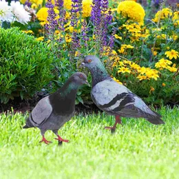 Garden Decorations 2 PCS Pigeon Decoration Lawn Yard Sign Stake Animal Acrylic Yards Stakes