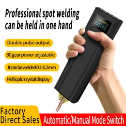 Skärmar Mini Portable Spot Welder Nickel Sheet Spot Welding Hine Typec laddning Hållbar LCD -skärm för 18650 litiumbatteri