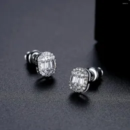 Stud Earrings Funmode Korean Version Of Simple Geometric Rock Candy Series Zircon Small And Cold Style Women FE402