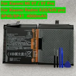 Meias novas bateria de alta qualidade de 4000mAh BP40 BP41 para Xiaomi Redmi K20 Pro K20Pro para Xiaomi Mi 9T Pro Mi9T Pro bateria