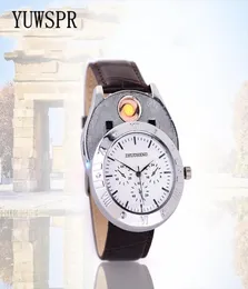 Erkekler daha hafif Pigerete Watches USB Şarj Kuvars İzle Flamess Flaming Famter Dış Mekan Erkek Hediye Saati JH3117772244