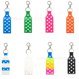 Großhandel Custom Sorthed Soft Eva PVC Charm Keychain Organisatoren Schlüsselkette mit Loch für Charms Bunte Schlüsselbund