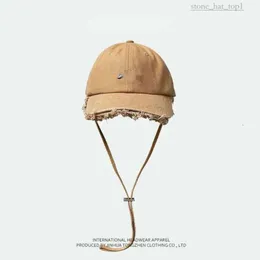 2024 New Jacquemes Hat Luxury Fashion Same Style Rubbed Baseball Caps for Man Designer Hat Women's Tassel Sunscreen Duck Tongue Hat with Wind Rope 5368