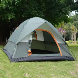 Tillbehör XC Ushio Outdoor Camping Tält Uppgraderat vattentätt dubbelskikt 34 Personer som reser fiske vandringssolskydd 200x200x130cm