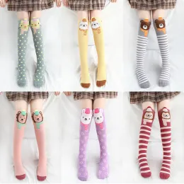 Leggings 1Pair Kinder Socken Lange Socken Mädchen Cartoon Knie Socken Freigröße Feind 312 Jahre Kind