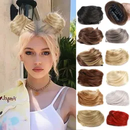 Chignon Synthetic Claw Clip Chignon Hair Extention Hair Bun Messy Straight Chignon Clipin Updo Donut Bun Meatball Head Hair Accessories