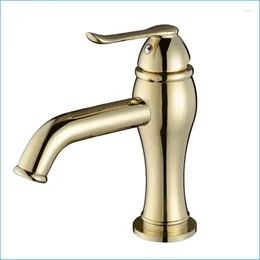 Banyo lavabo musluklar güverte monte tek kollu delik altın havza musluk pirinç soğuk ve mikser musluk j14784