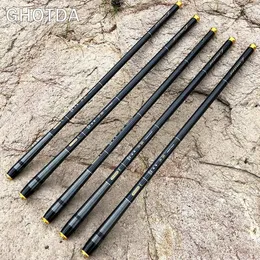 GDA 3.6M -7.2M Carbon Fiber Fishing Rod Telescopic Ultra-light Hard Pole for Stream Freshwater Fishing Pole 240424