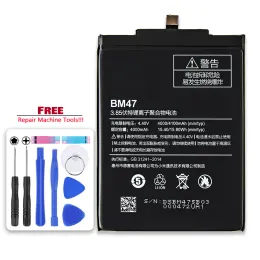 Jeans 4100 mAh Telefonbatteri BM47 för Xiaomi Redmi 3 3S Redmi 3 Pro Redmi 4X högkvalitativ ersättning Bateria laddningsbara batterier