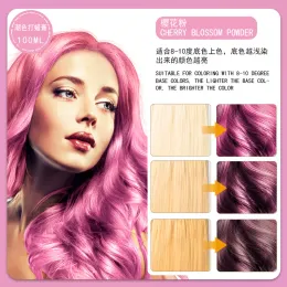 Farbmodefarben 100ml Sakura rosa Haare Permanentfarbe Sahne Haare Instant Dye Pigment niedrige Ammoniakhaarpolitur Malvorlagen Malvorlagen