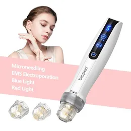 Nyaste modell Bio Pen Q2 Skönhetsutrustning LED -ljusterapi för håravfall EMS Face Device Anti Wrinkles Skin Firm Firm