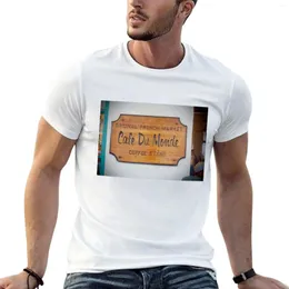 Erkekler Polos Cafe Du Monde Pograph Tişörtü Bir Erkek Grafik Erkekler