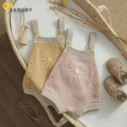 ワンピースMababy 018m幼児新生児男の子の女の子ニットロンパーサン刺繍ジャンプスーツ