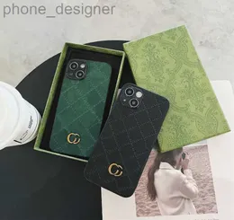 Green Diamond Cell Phone Cases Fashion iPhone 15 14Pro 13Promax Case 12Pro för 11Pro 13 12Promax 11 XR XSmax iPhone X 7Plus 8P Skydd F6525FG