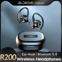 Наушники отрисовать R200 TWS Sports Buetooth наушники Hifi Stereo Music Беспроводные наушники наушники на наушники с микрофоном -игровой гарнитурой