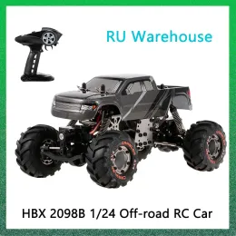 CAR HBX 2098B 1/24 MINI 4WD RC CAR DEVASTATOR RAWLLER RTR RTR com Double Servo 2,4GHz Controle remoto carro Offroad para crianças