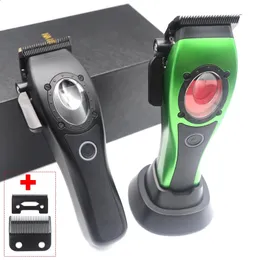 Professionelles Haar Clipper Hair Schneidmaschine Elektrischer Herren Trimmer mit Sitzladegerät 8000 U / min DLC beschichtete Blades Modell 240412