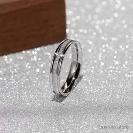 Bröllopsringar Knock Rose Gold Color Frosted Finger Ring Wedding Ring Förlovningsring smycken 316L rostfritt stål toppkvalitet aldrig bleknar