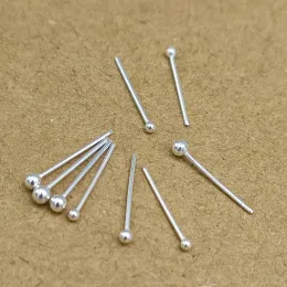 ジュエリー50pcs小さなボールノーズスタッドワイヤーピンピアス1.2mm 1.5mm 1.8mm 2mm 2mm 2.5mmナリツピアスジュエリー925スターリングシルバー