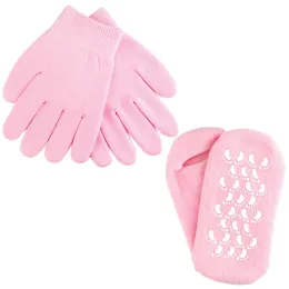 Strumento 1 set calzini da gel spa riutilizzabili guanti idratante sbiancante esfoliante velluto liscio di bellezza a mano cure a mano silicone calzini in silicone